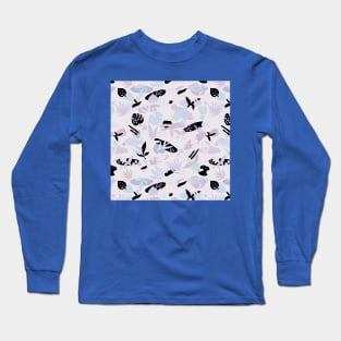 Abstract Leaves Pattern I. Long Sleeve T-Shirt